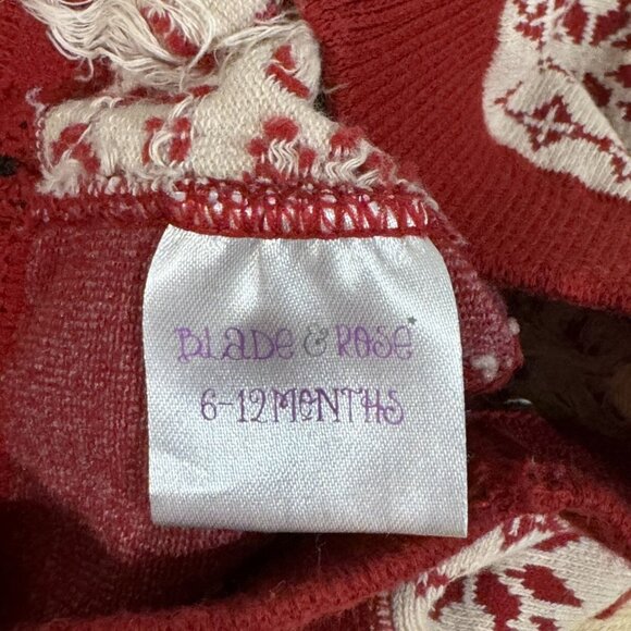 Blade & Rose Snowman Pants Red White Size 6-12 Months - Picture 2 of 3